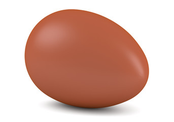 Chocolate egg isolated on white