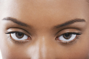 young black woman's eyes