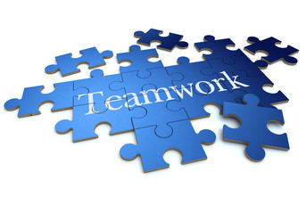 Fototapeta premium Teamwork puzzle