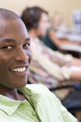 Obraz premium smiling young man close-up.