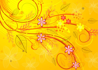 golden floral pattern