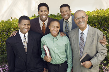 group of male churchgoers portrait