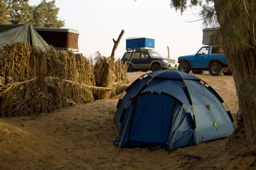 camping matinal en oasis