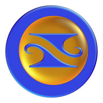 Blue glossy icon