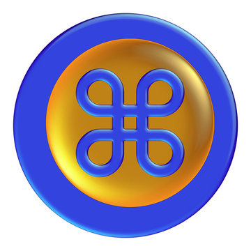 Blue glossy icon
