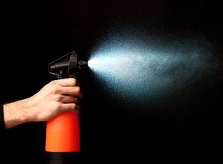 sprayer in action