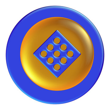 Blue glossy icon