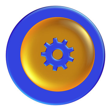 Blue glossy icon