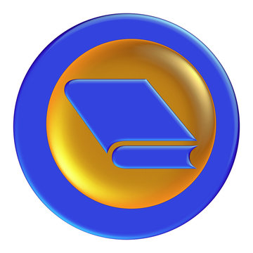 Blue glossy icon