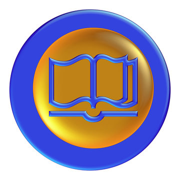 Blue glossy icon