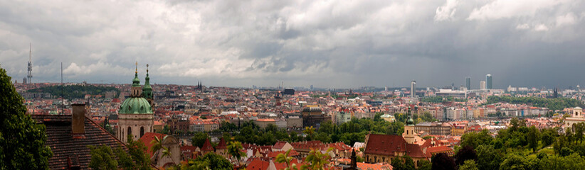 Naklejka na ściany i meble Panorama of Prague. View from Hradcany, the Prague Castle.