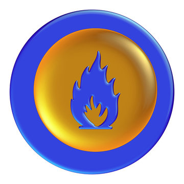 Blue glossy icon