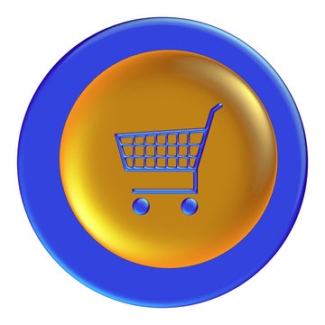 Blue glossy icon