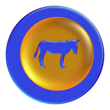 Blue glossy icon