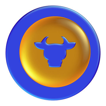 Blue glossy icon