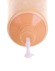 Cosmetic tube of cream, closeup