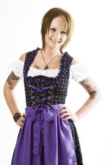 Fototapeta premium Frau mit Dirndl