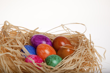 ostern Eier im Nest