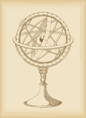 Armillary Sphere - drawing
