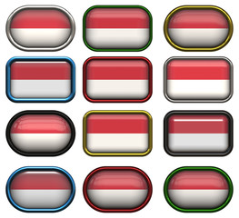 twelve buttons of the Flag of Indonesia