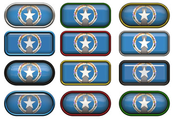 twelve buttons of the Flag of Northern Mariana Islands