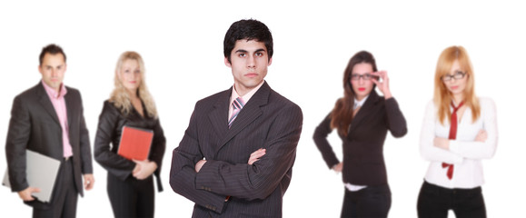 An attractive, business team