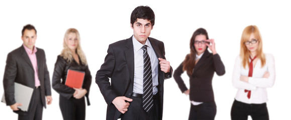 An attractive, business team