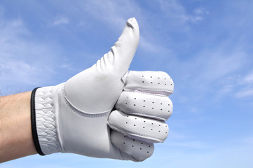 Golfer Giving Thumbs Up Sign