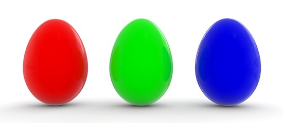 easter eggs in rgb colors
