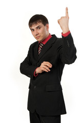 Portrait of handsome businessman isolated on white