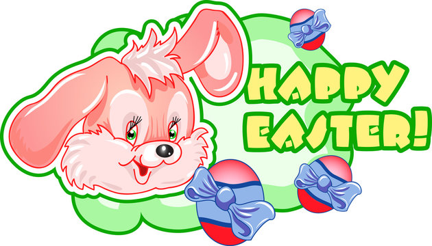 happy easter bunny icon