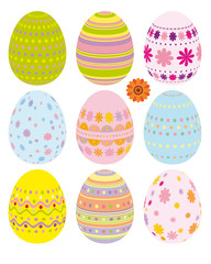 Set of Easter eggs