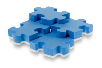 3D blue puzzle