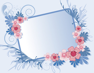 floral frame for text