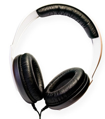 Fototapeta na wymiar Headphones, isolated on a white background.