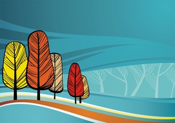 Nature theme background vector