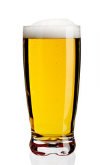 Beer glass on a white background