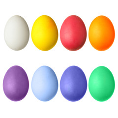 Set of colorful Easter eggs