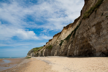 White cliffs on sea shore