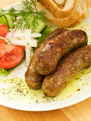 Grilled sausages