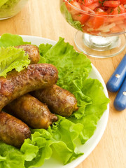 Grilled sausages