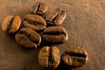 Coffee beans close up