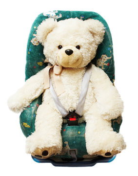 Bear in an automobile armchair