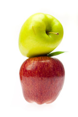 apples isolated on white