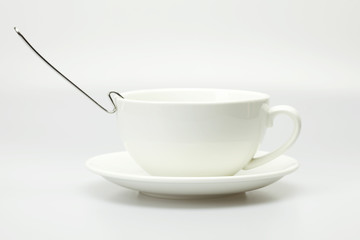 white cup