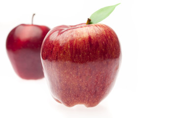 red apples isolated on white