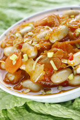 Cabbage with beans