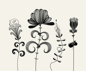 vector flower background - 21352709