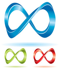 Set of infinity signs for your business presentations.