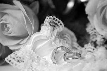 Garter and wedding rings